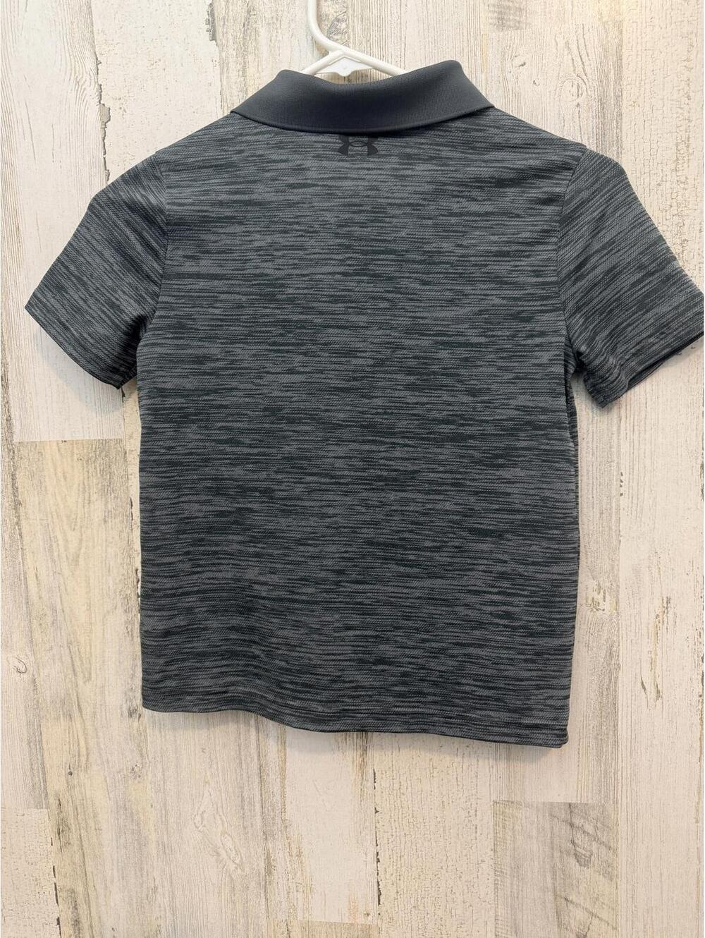 Under Armour Boys Youth Small Gray Polo Shirt Performance Short Sleeve - Picture 5 of 5